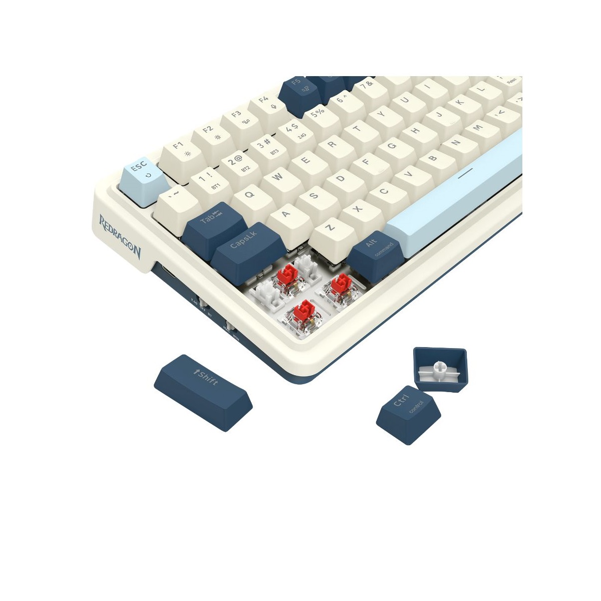 Teclado Mecanico Gamer Cable/Inalambrico RGB Eisa Pro Switch Rojo Español Redragon
