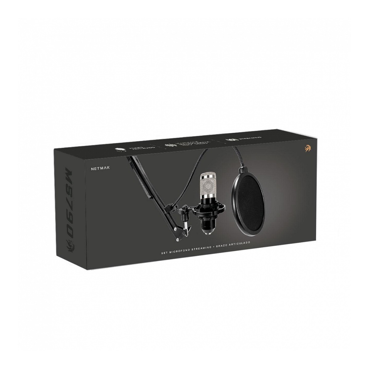 Microfono Streaming USB + Brazo NM-MS790 Netmak