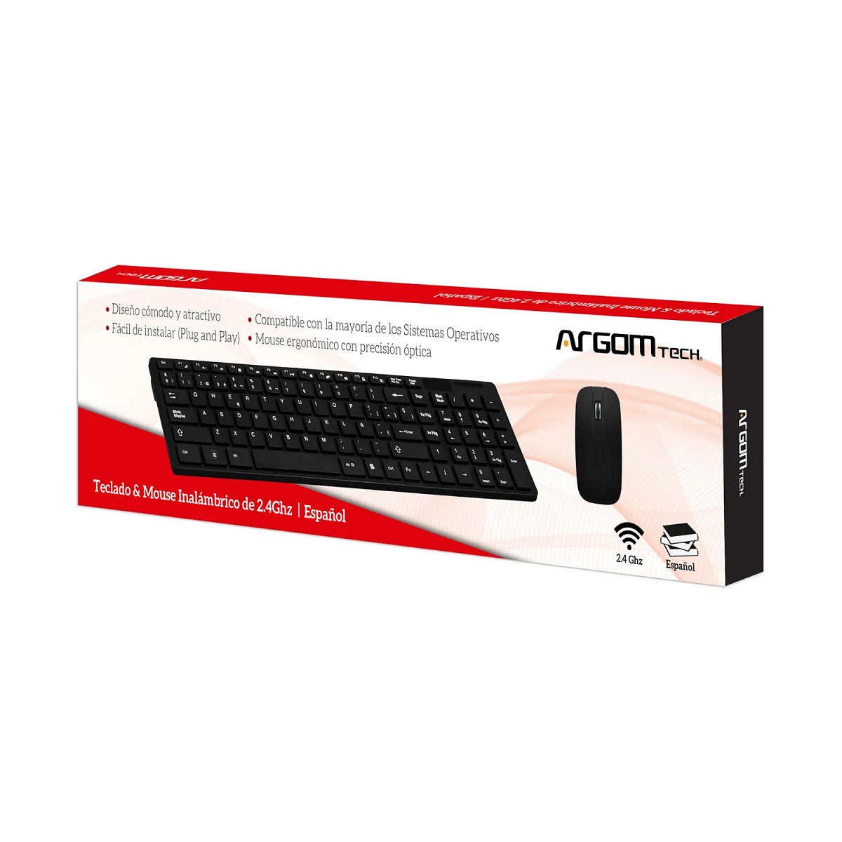 Kit Teclado Mouse Inalambrico ARG-KB-7436 Español Argomtech