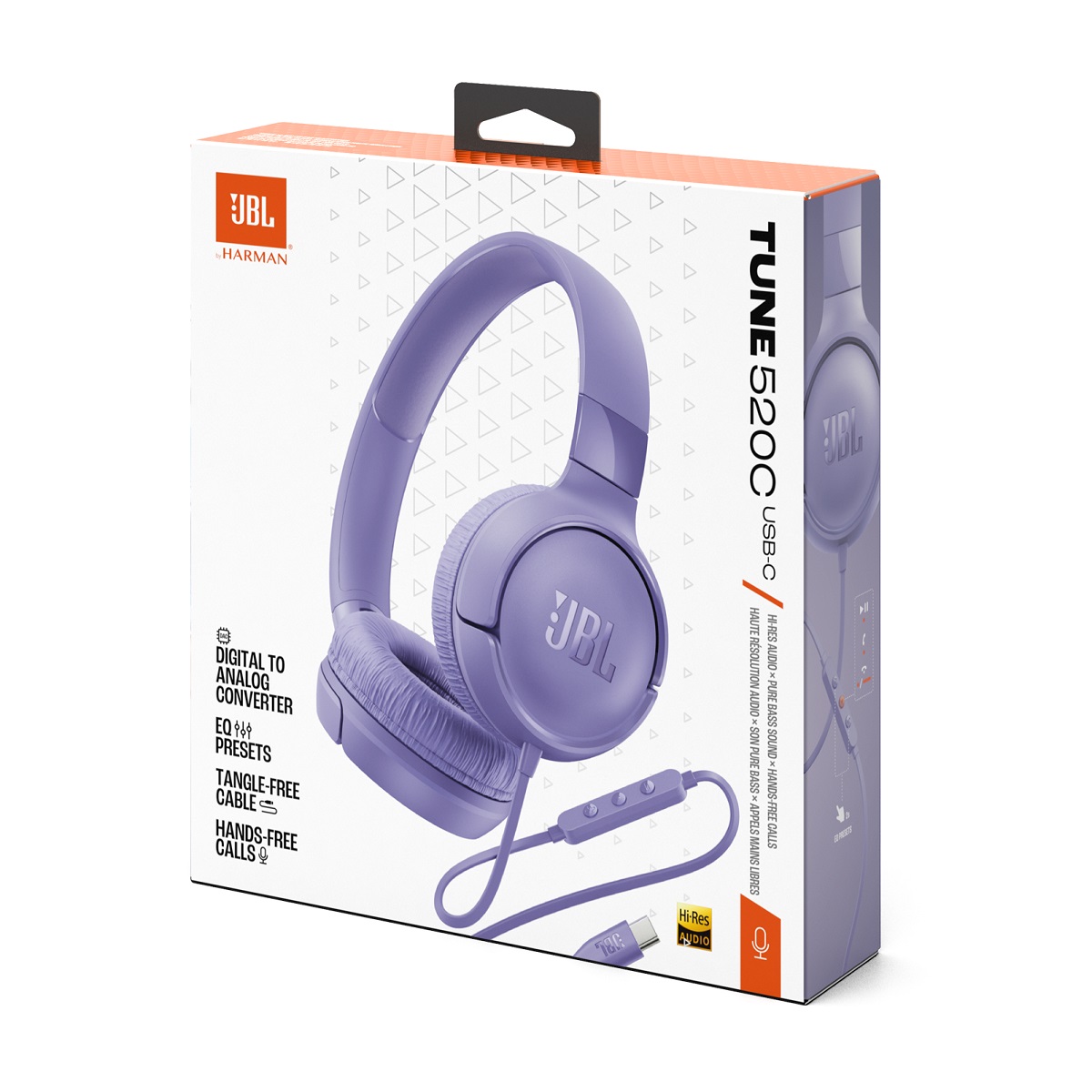 Auriculares Cable Vincha USB-C Tune 520C Purpura Jbl