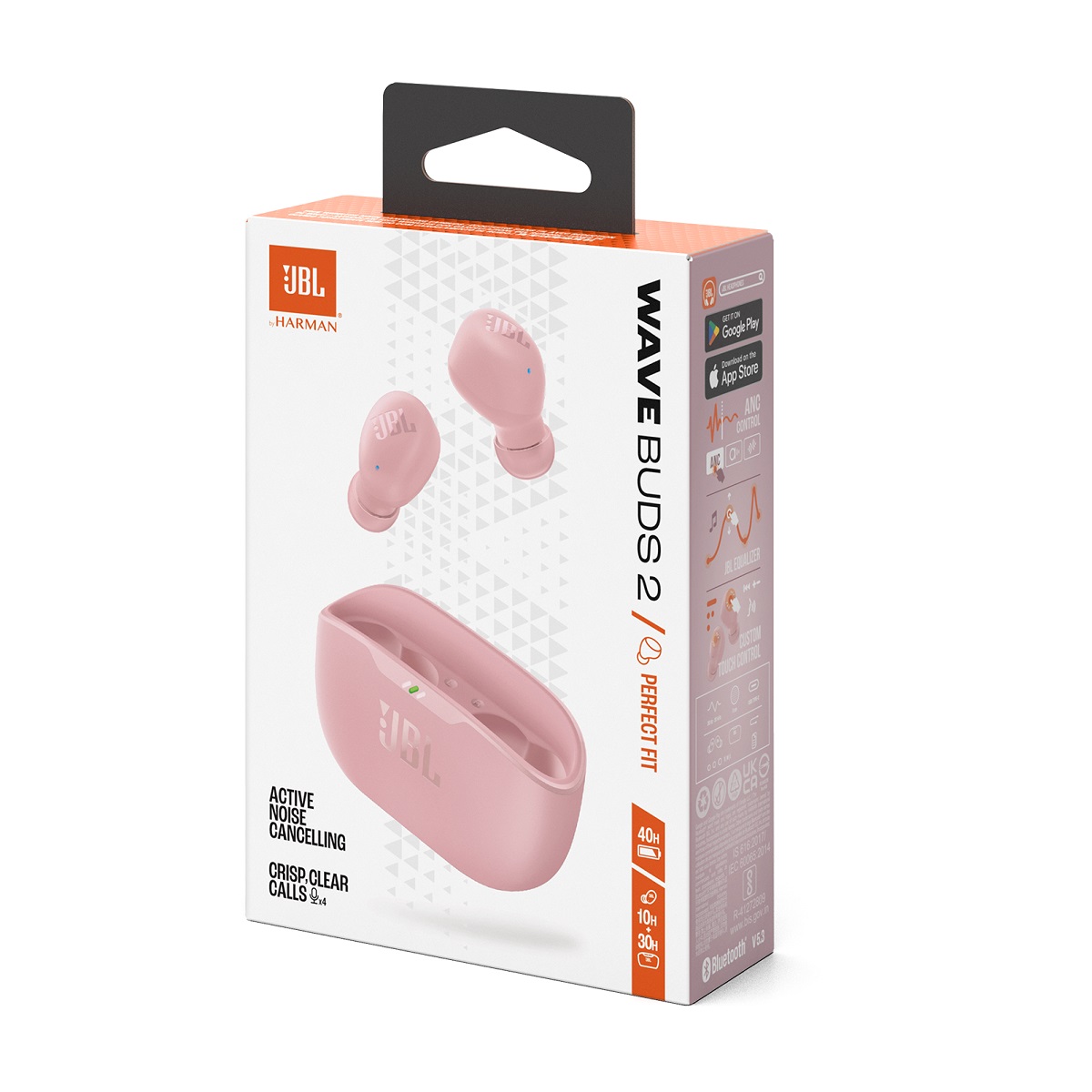 Auriculares Bluetooth In Ear Wave Buds 2 Rosa Jbl