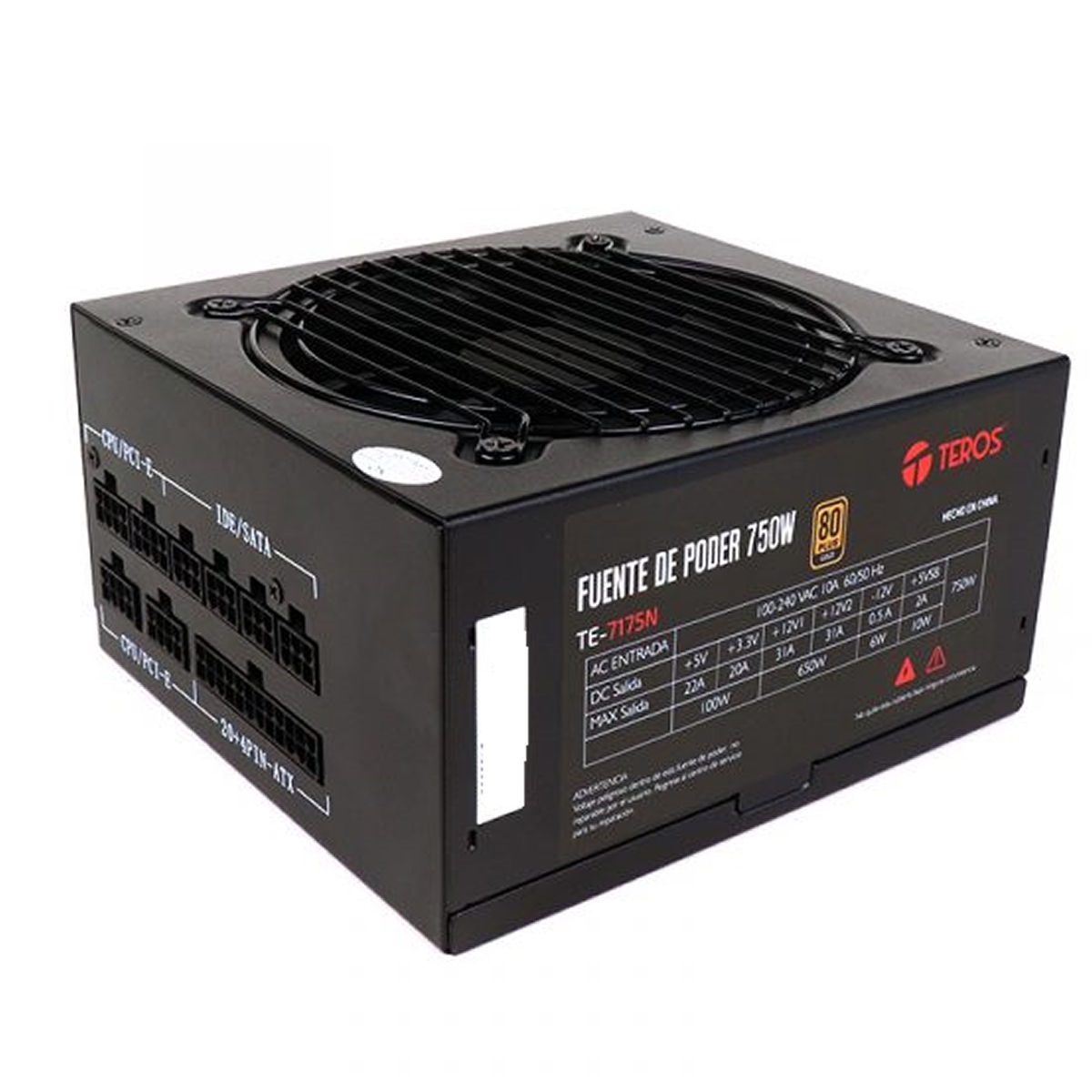 Fuente 750W 80 Plus Gold TE-7175N Modular Teros