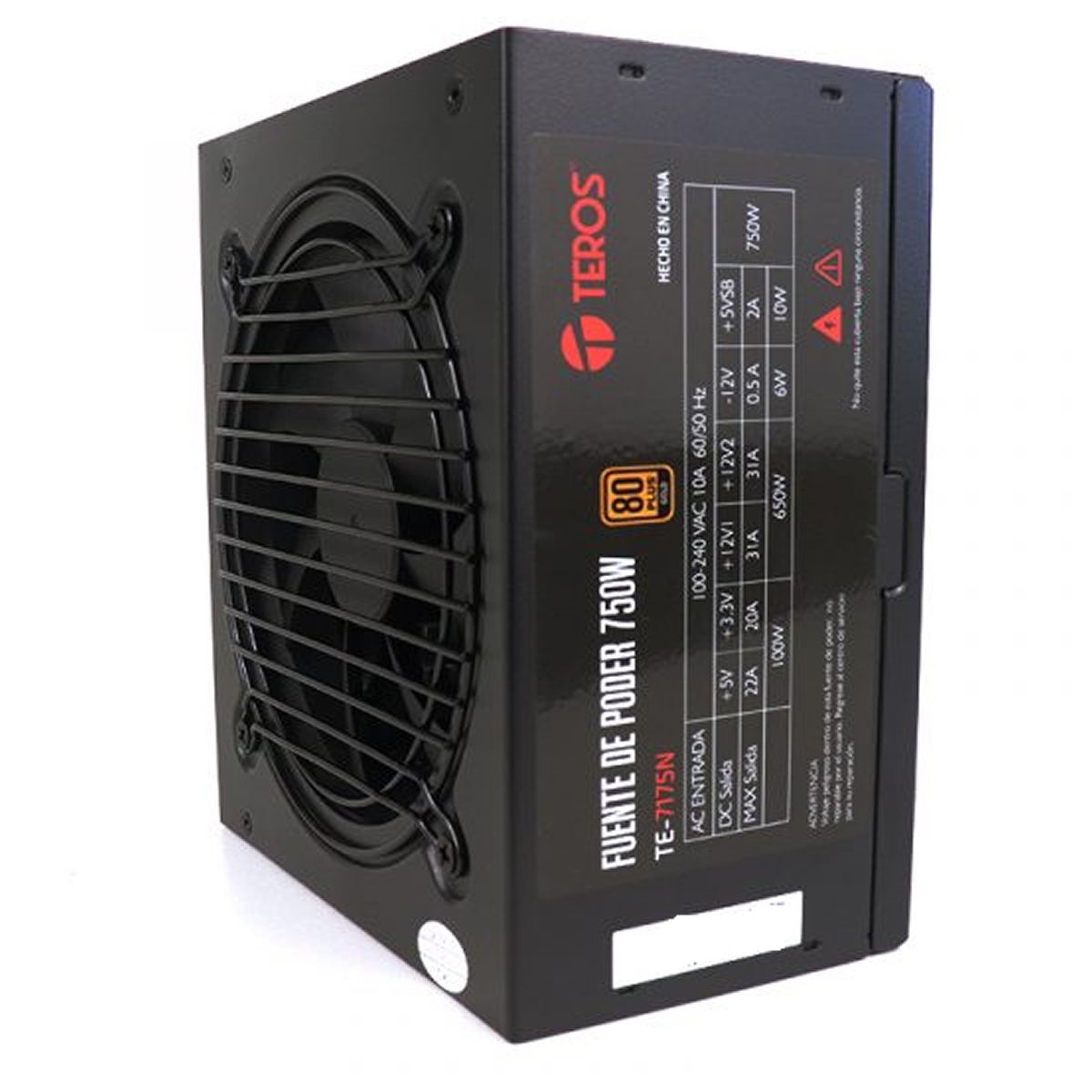 Fuente 750W 80 Plus Gold TE-7175N Modular Teros
