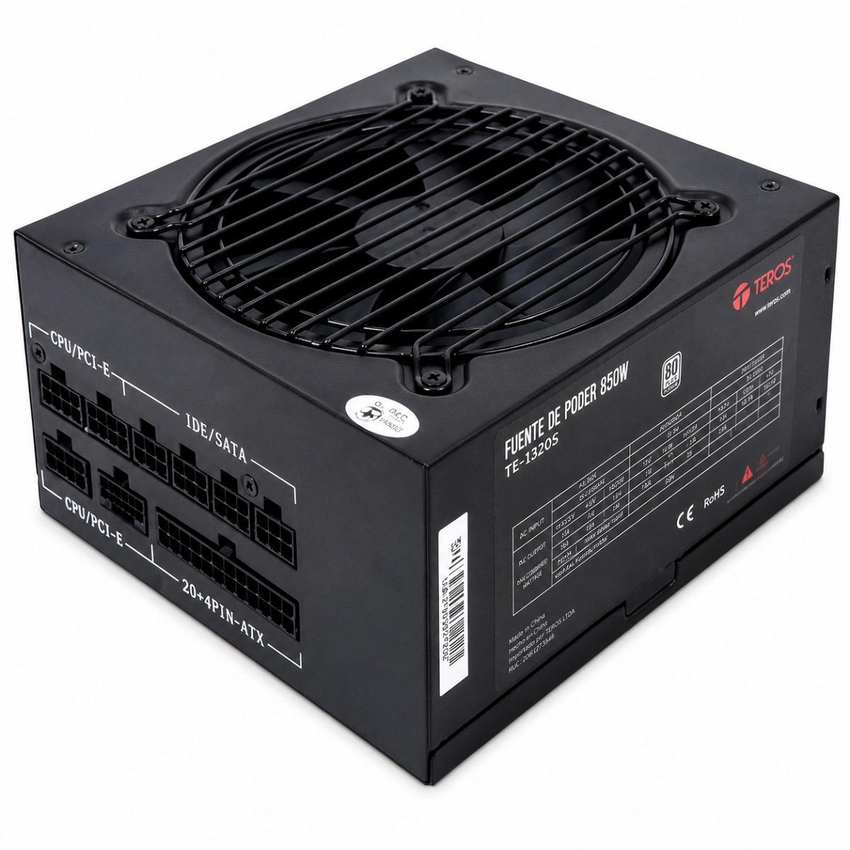 Fuente 850W 80 Plus Platinum TE-1320S Modular Teros