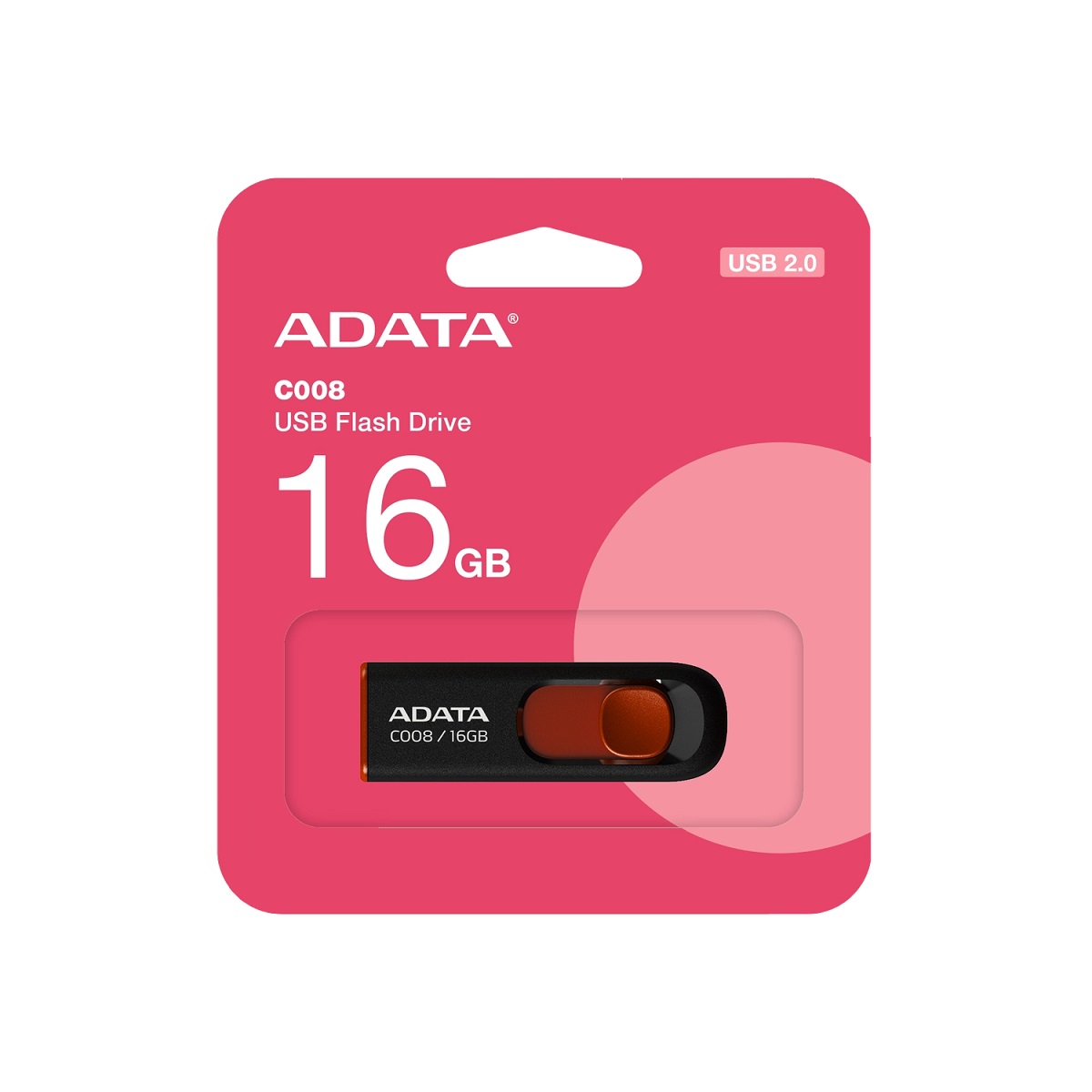 Pendrive 16GB C008 Usb 2.0 Negro Adata