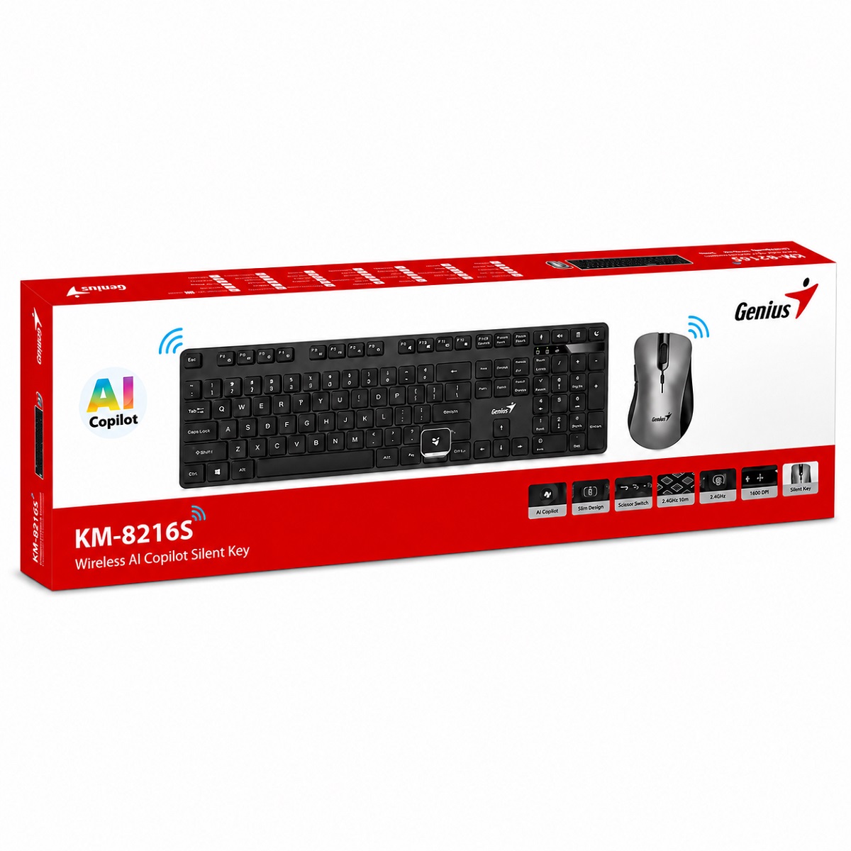 Kit Teclado Mouse Inalambrico KM-8216S Genius