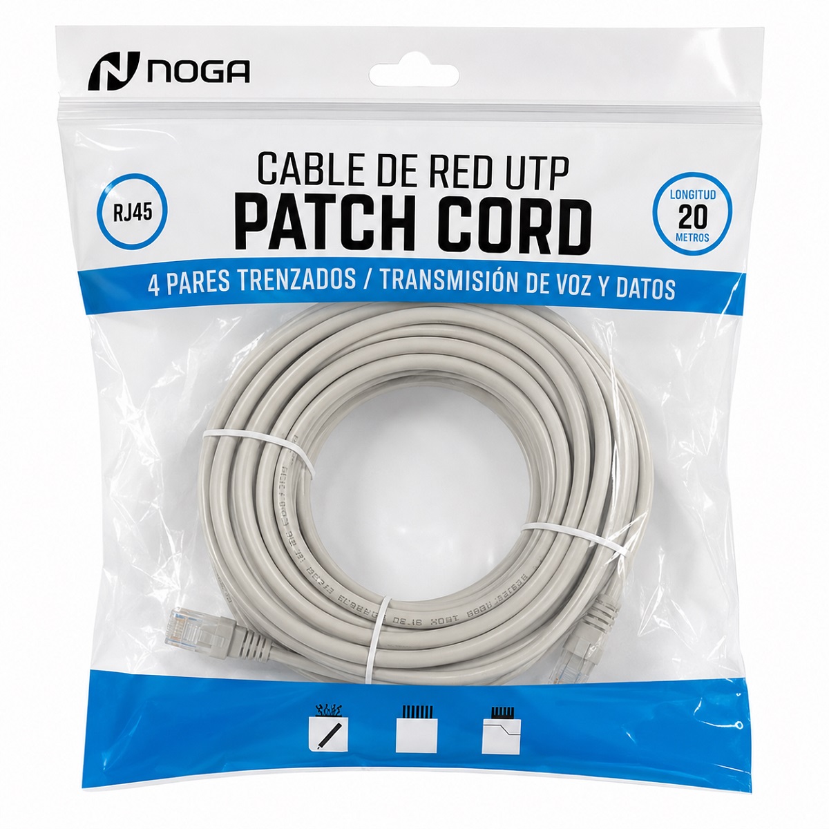 Cable De Red UTP 20m Cat 6e Noga