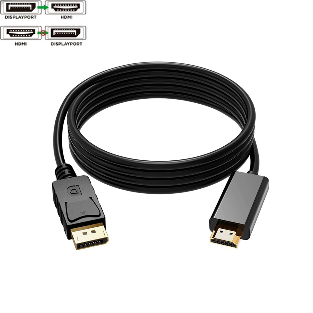 Cable Displayport a HDMI 4K 2K 60Hz 1.8m Dehuka