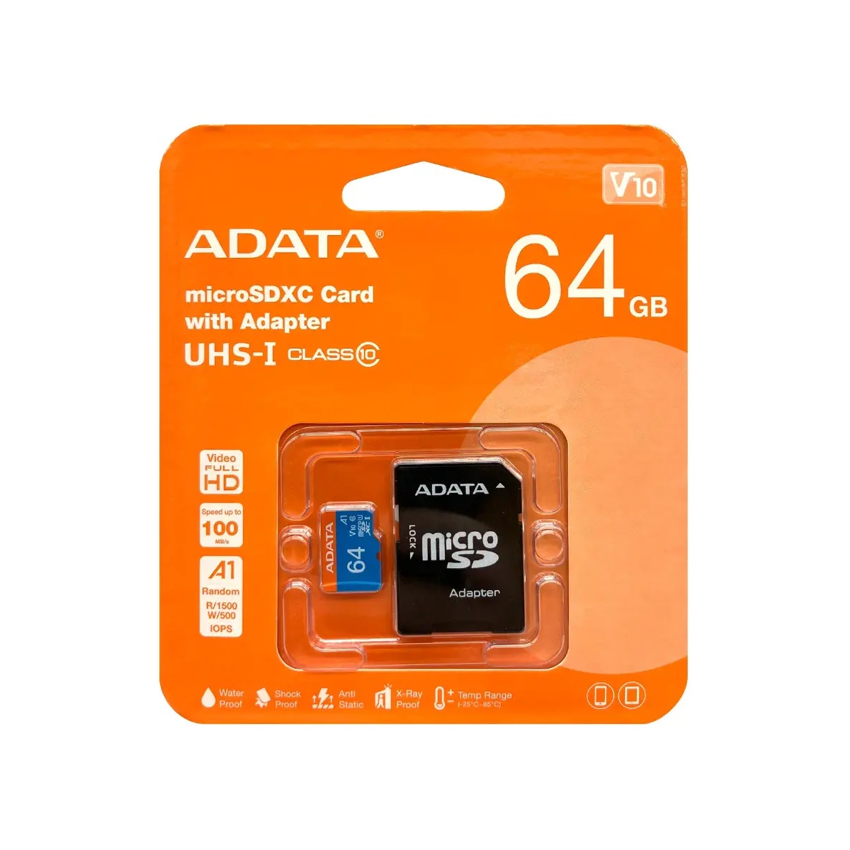 Memoria MicroSD 64GB Premier A1 Clase 10 Adata