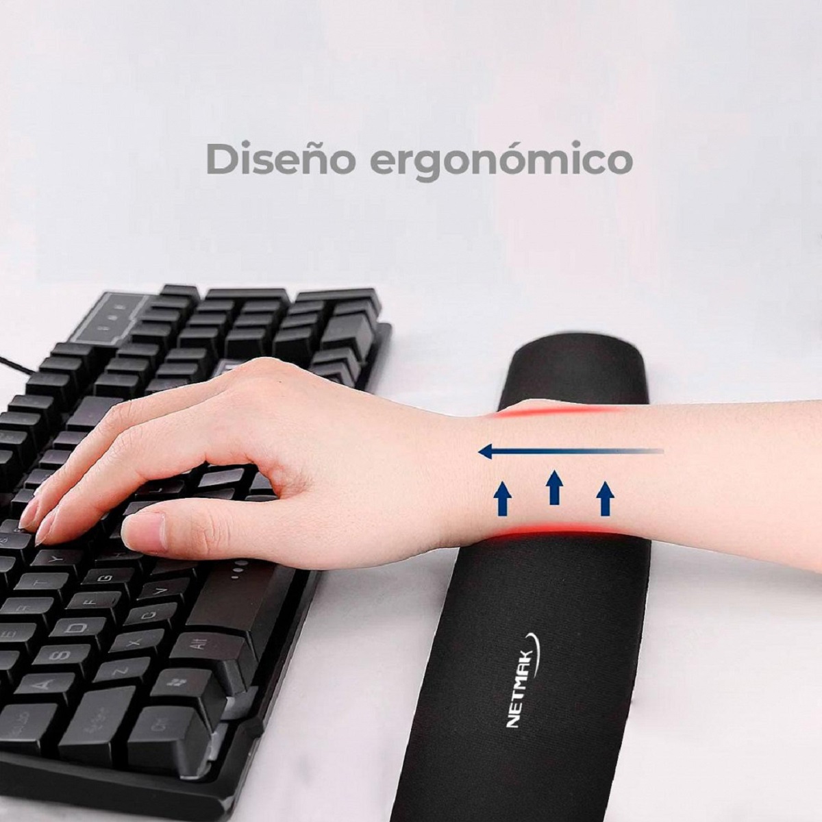 Apoya Muñecas Negro NM-APM Netmak