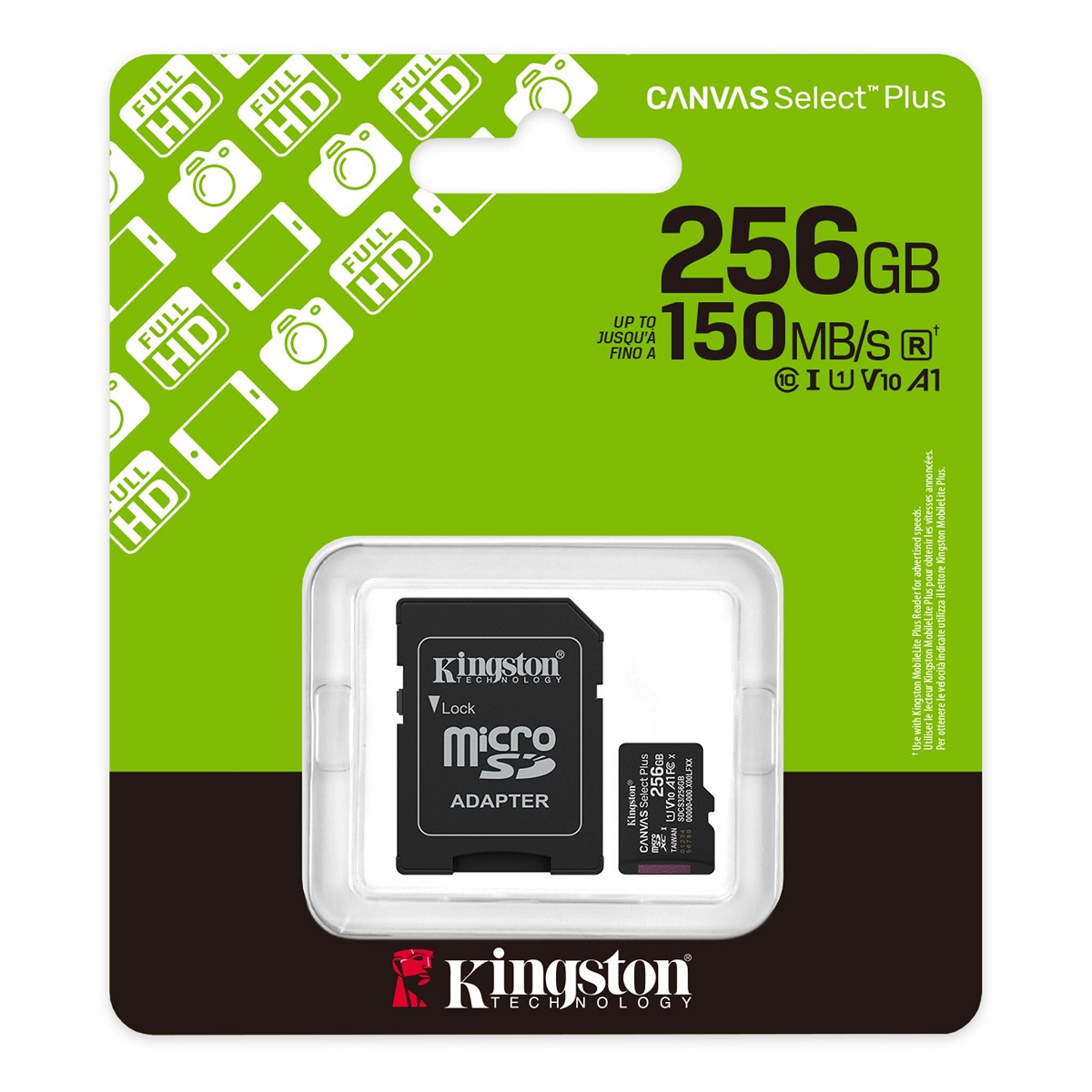 Memoria MicroSD 256GB Canvas Select Plus 150MB/s Kingston