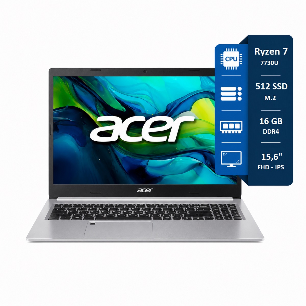 Notebook Acer Aspire Go 15 Ryzen 7 7730U - 16GB - 512GB - 15,6 FHD