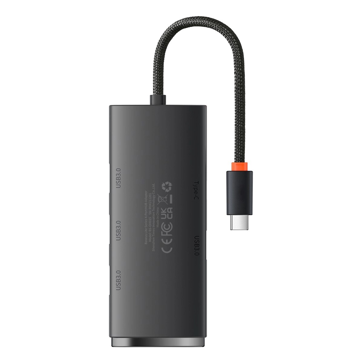 Hub USB C a 4 USB 3.0 Negro Baseus