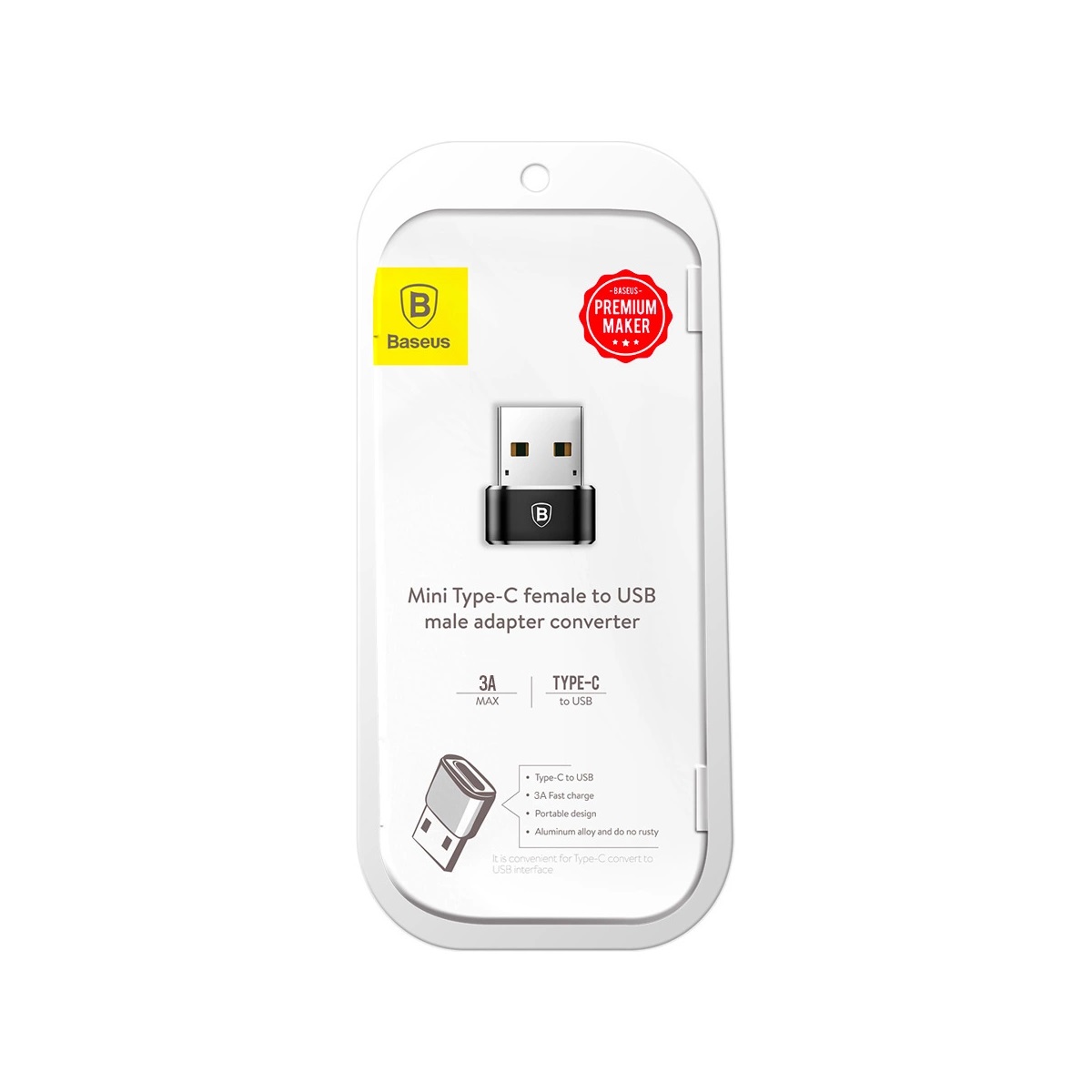 Adaptador OTG USB M a USB C H 3A Baseus