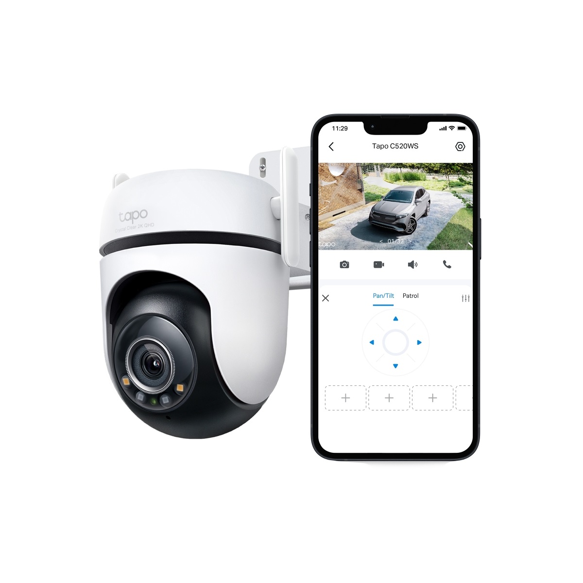 Camara TAPO C520WS 2K QHD Day/Night SD Wifi Domo Exterior Tp-Link