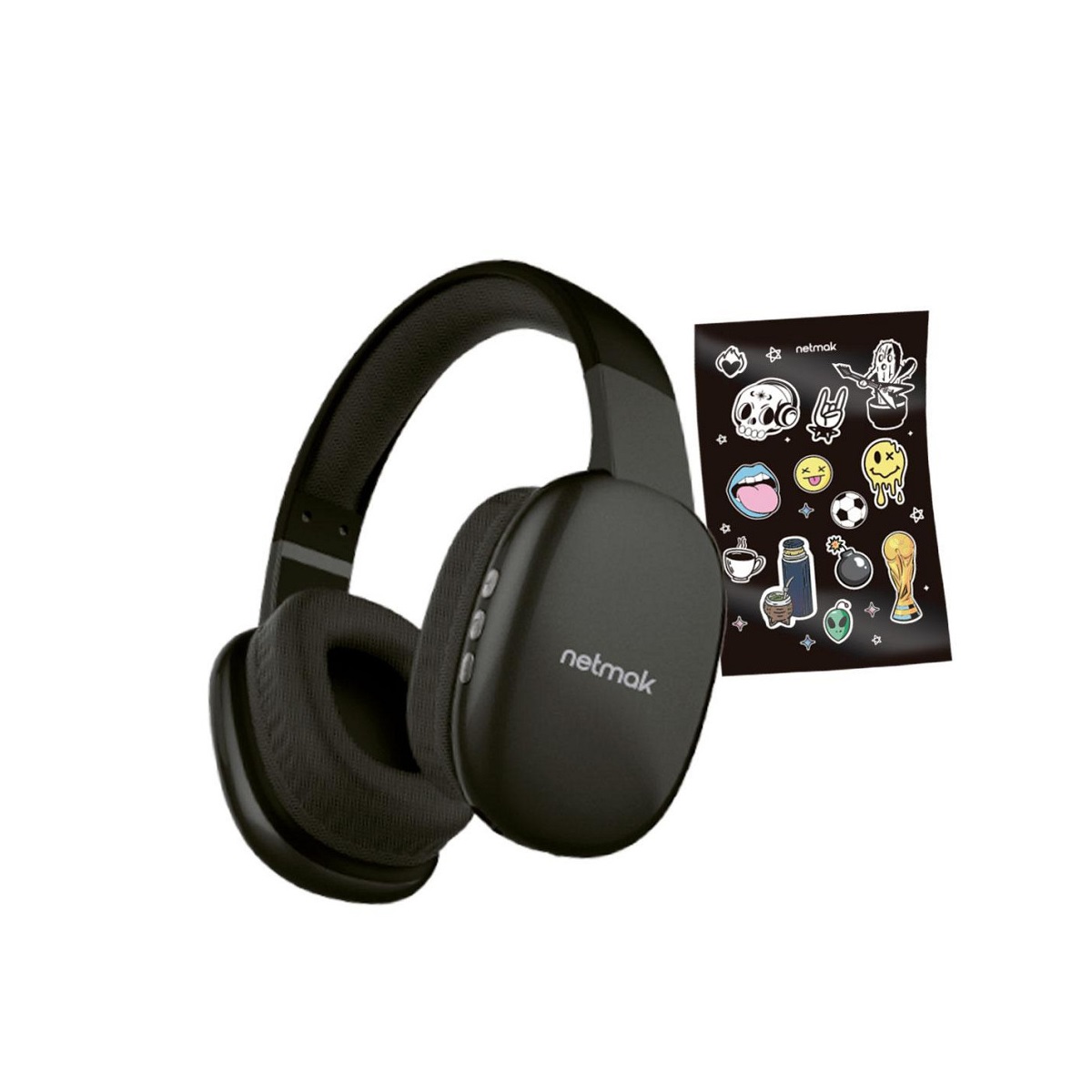 Auriculares Bluetooth Vincha NM-VOLT-S Negro Netmak