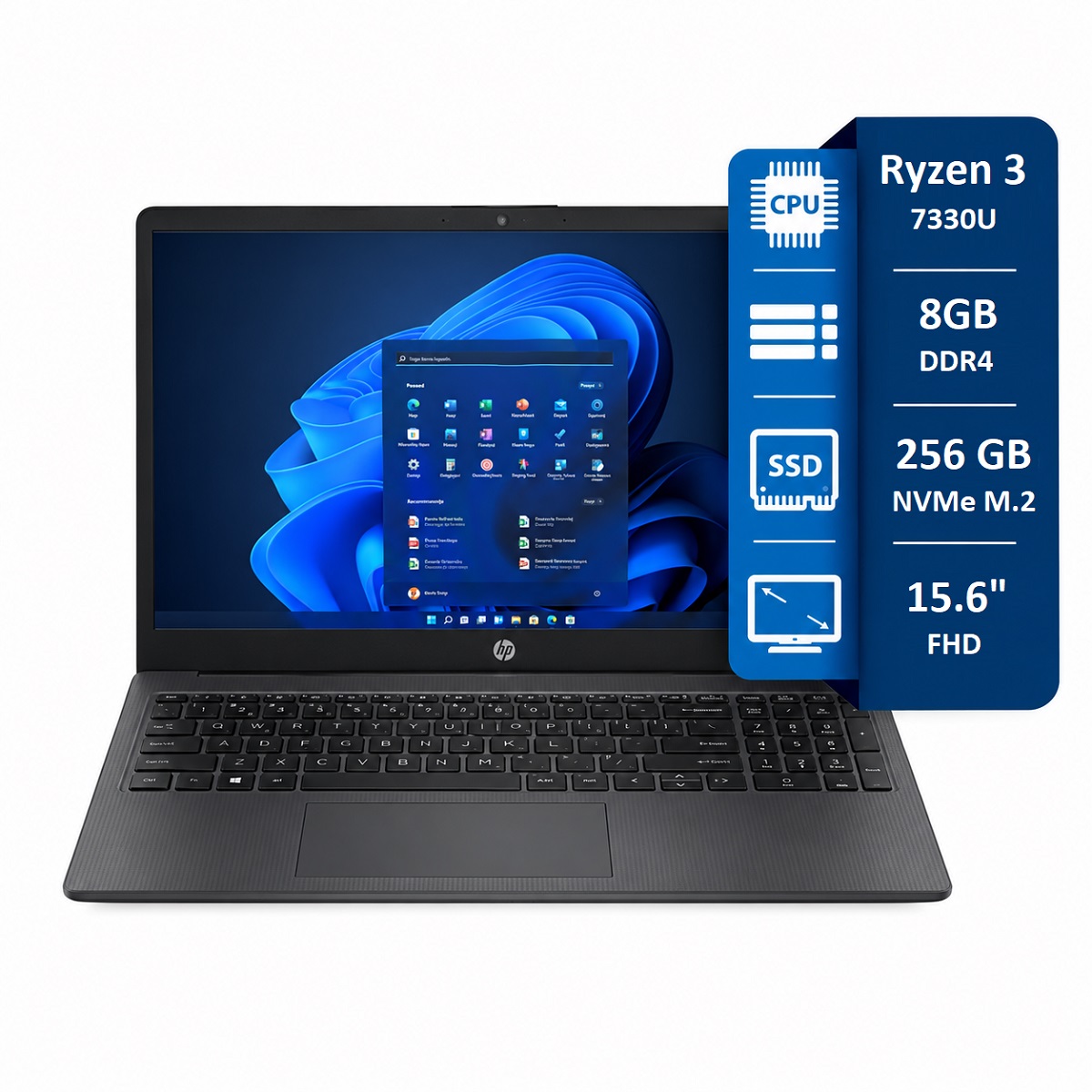 Notebook HP 255 G10 Ryzen 3 7330U - 8GB - 256SSD - FHD 15,6