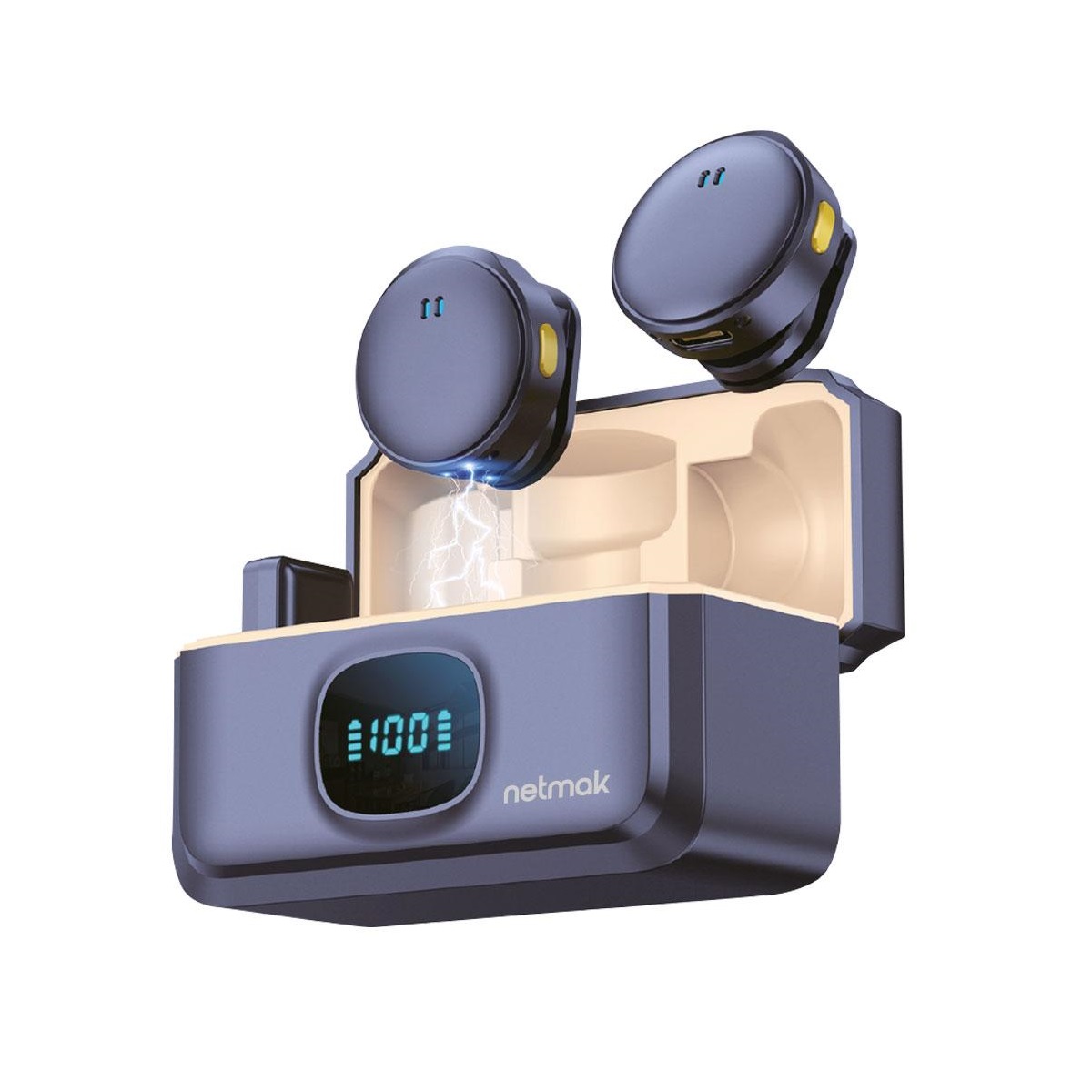 Microfono Corbatero Inalambrico USB C x2 NM-MC15 Netmak