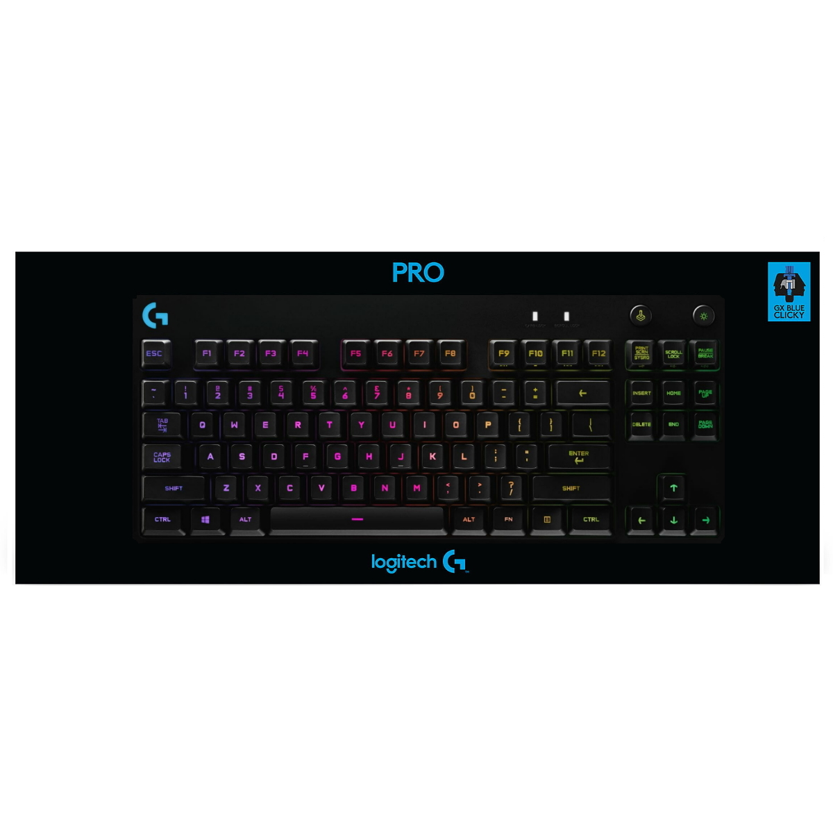 Teclado Mecanico Gamer G PRO TKL RGB BLUE (Ingles) Logitech