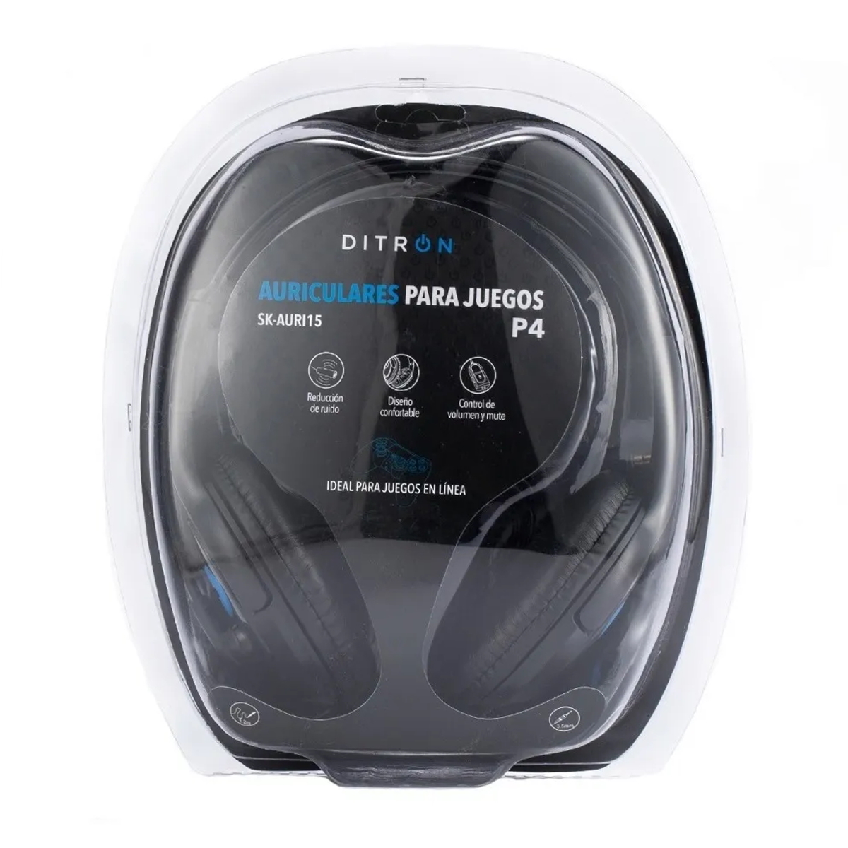 Auriculares Gamer Cable Vincha PS4 Negro Ditron