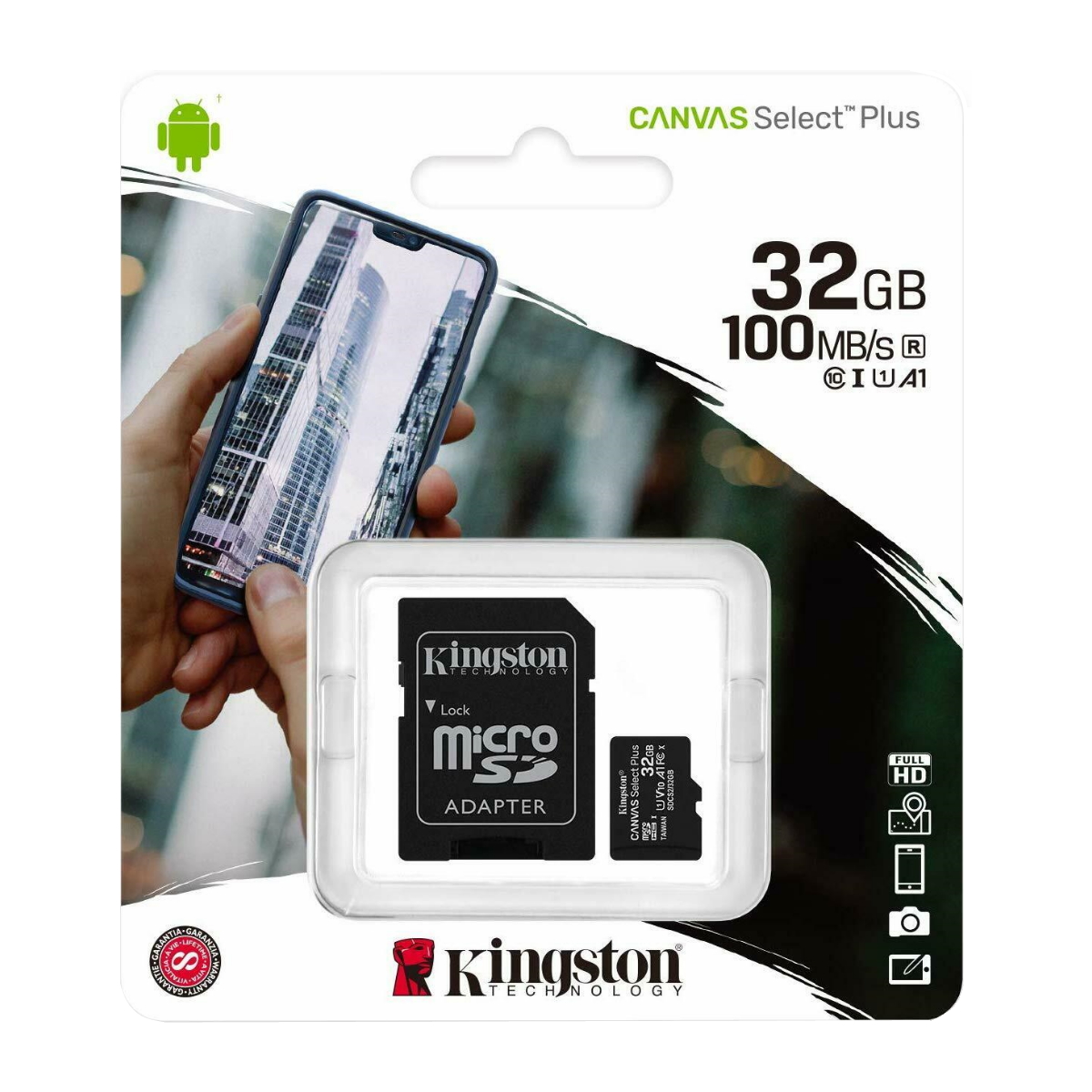 Memoria MicroSD 32GB Clase 10 Canvas Kingston