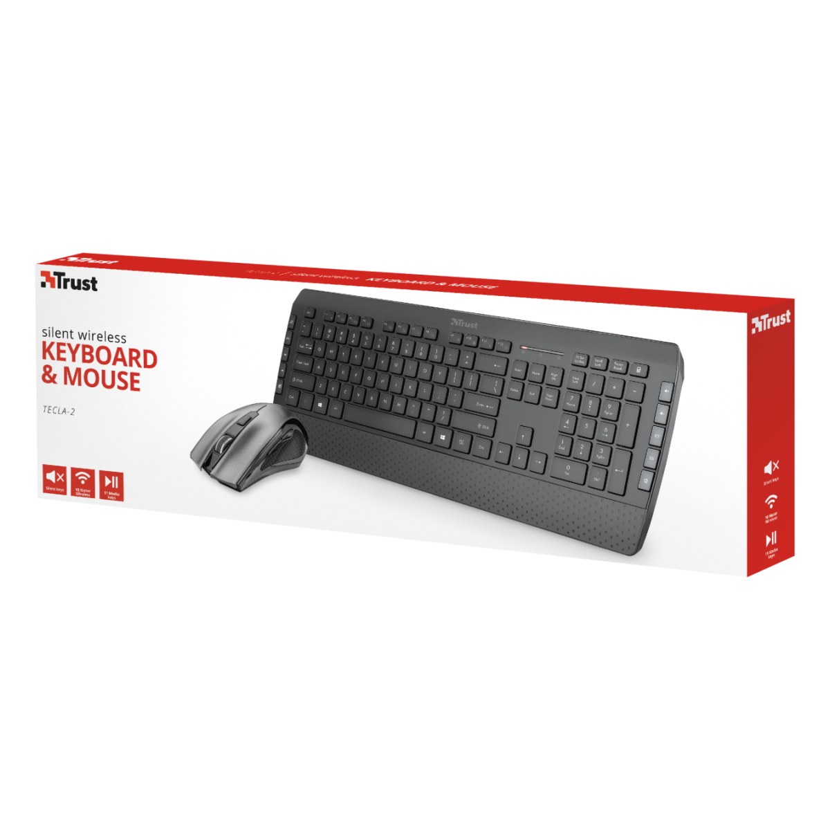 Kit Teclado Mouse Inalambrico Tecla-2 Trust