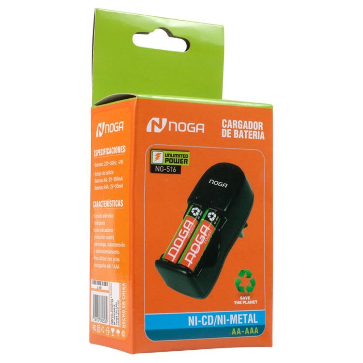 Cargador Pilas Ng-516 Noga