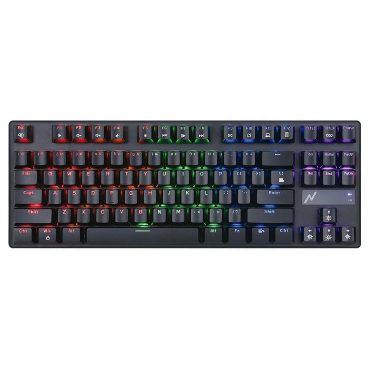 Teclado Mecanico Gamer Retroiluminado Ganon Extra Small Switch Blue Noga
