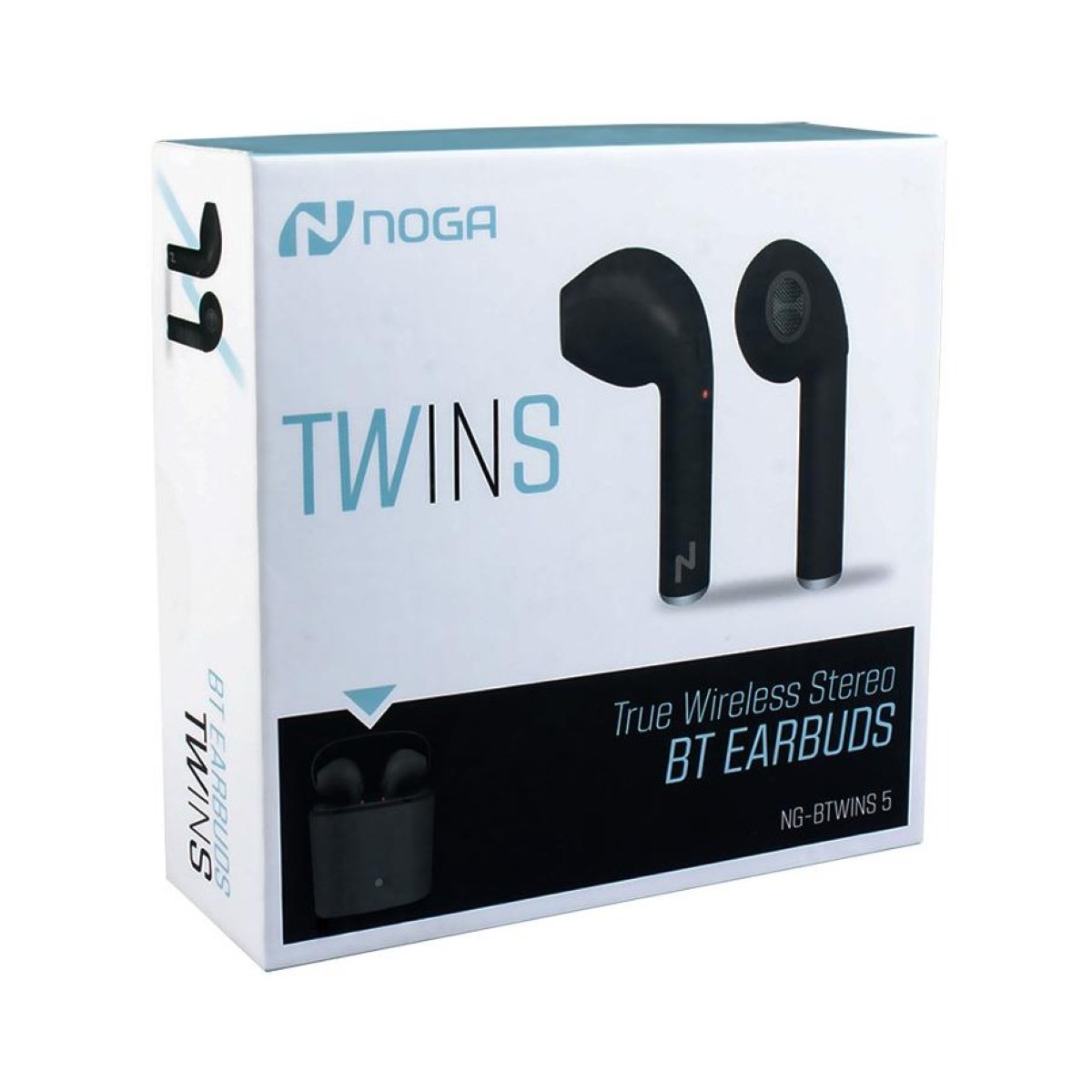 Auriculares Bluetooth In Ear Twins 2 Negros Noga