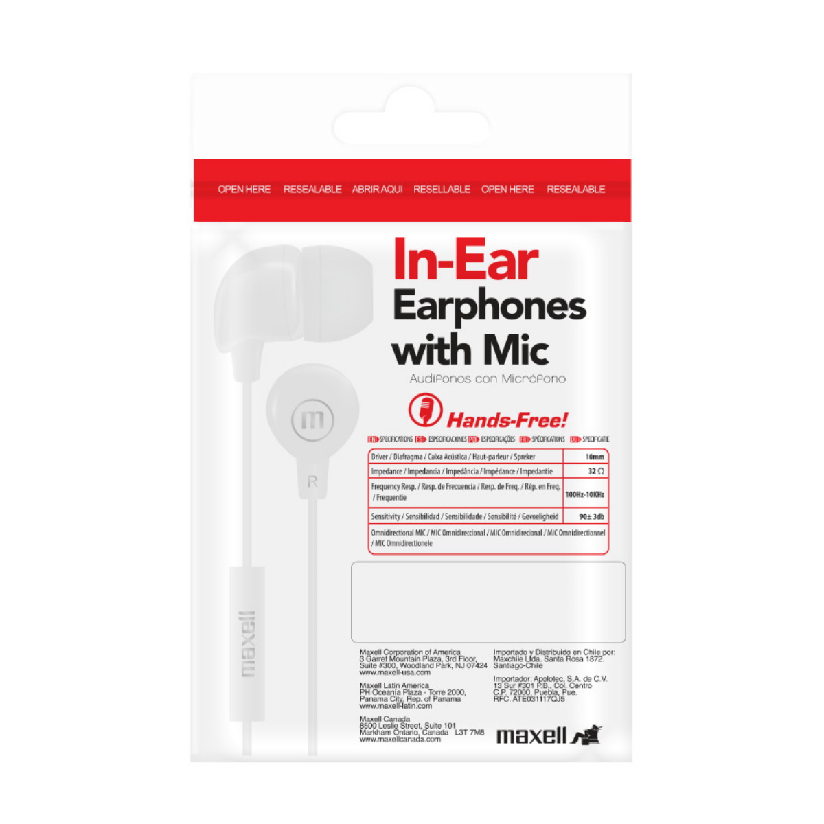 Auriculares In Ear In-Bax C/ Microfono Blanco Maxell