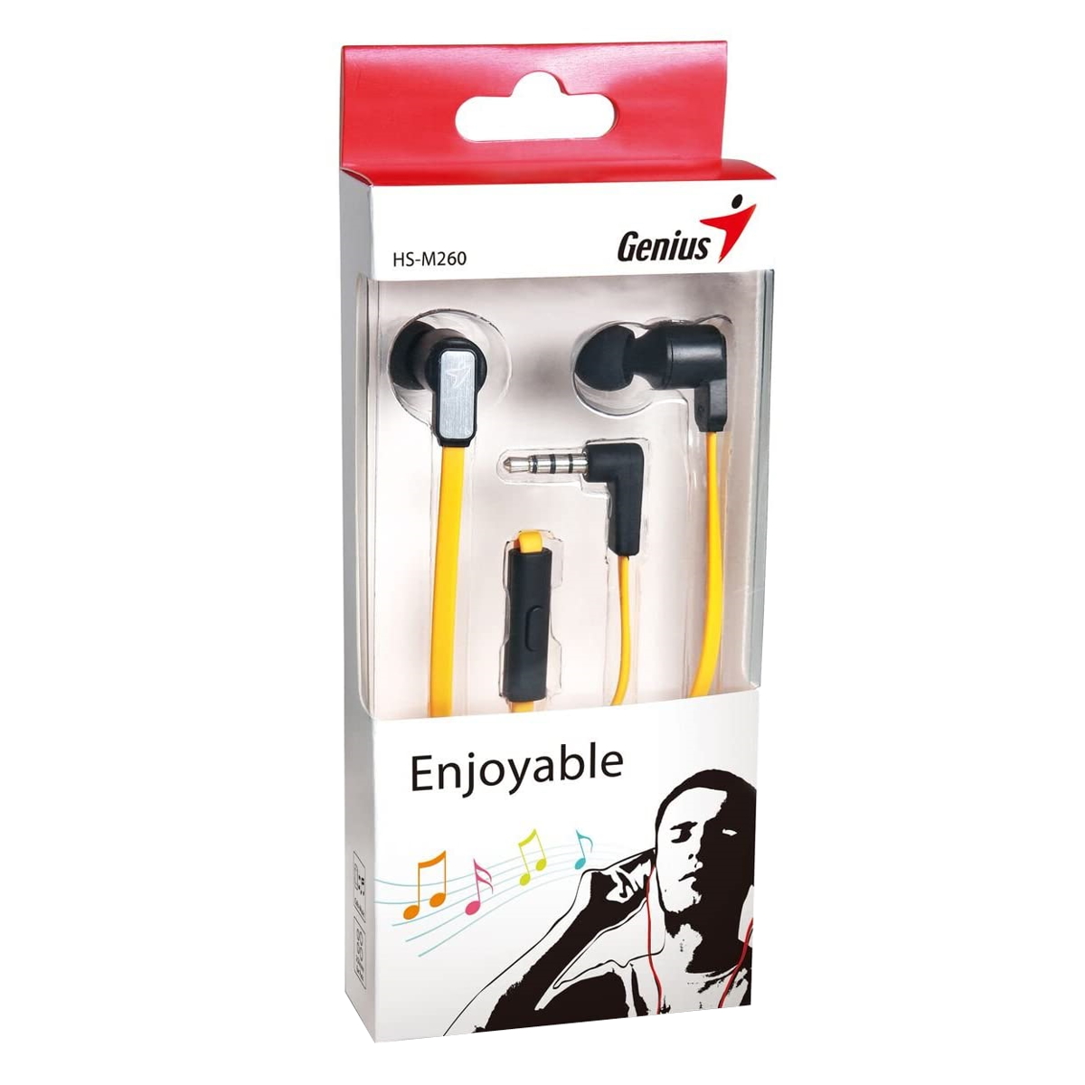 Auriculares In Ear Microfono Hs-M260 Dorado / Amarillo Genius