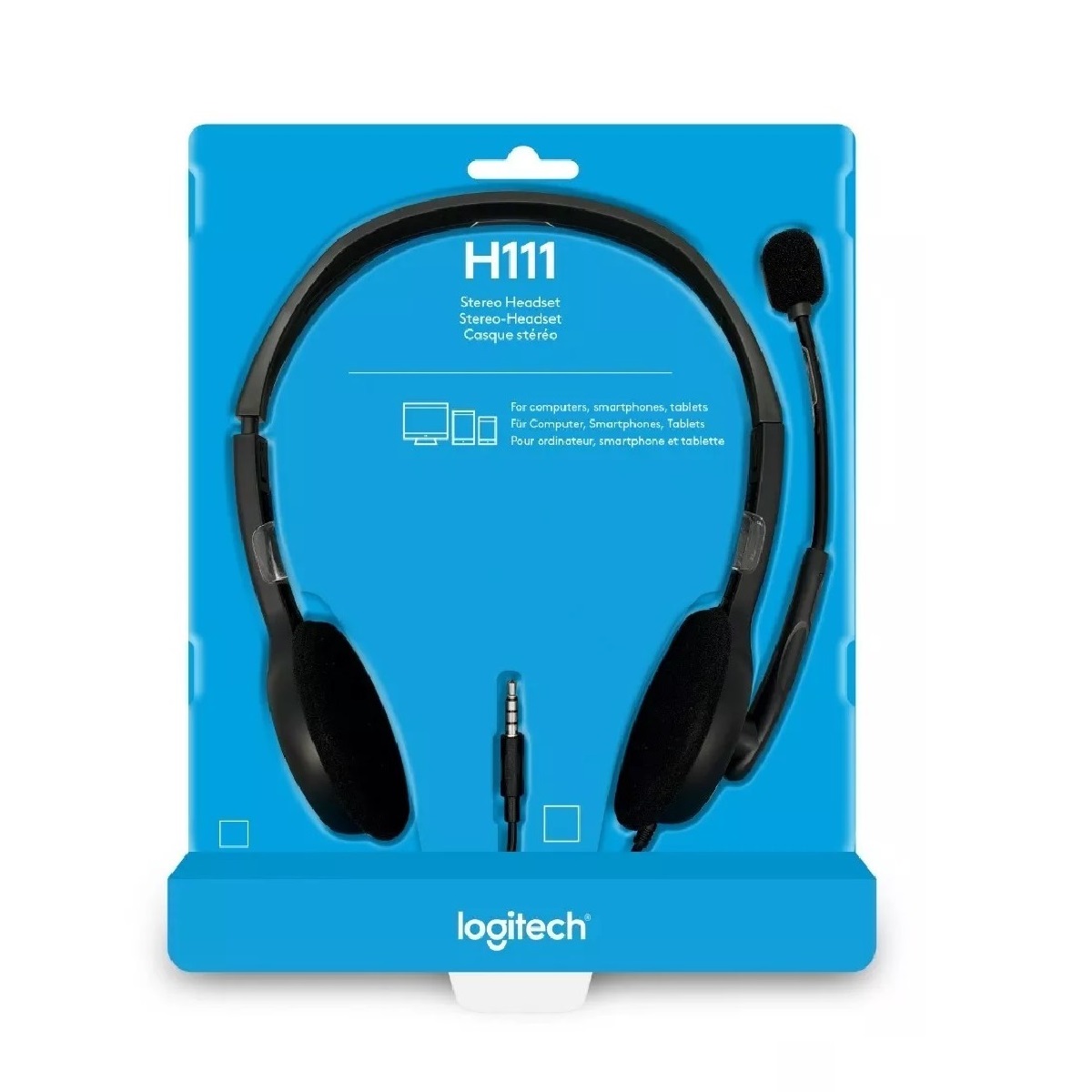 Auriculares Pc Cable Vincha H111 C/ Microfono Gris Logitech