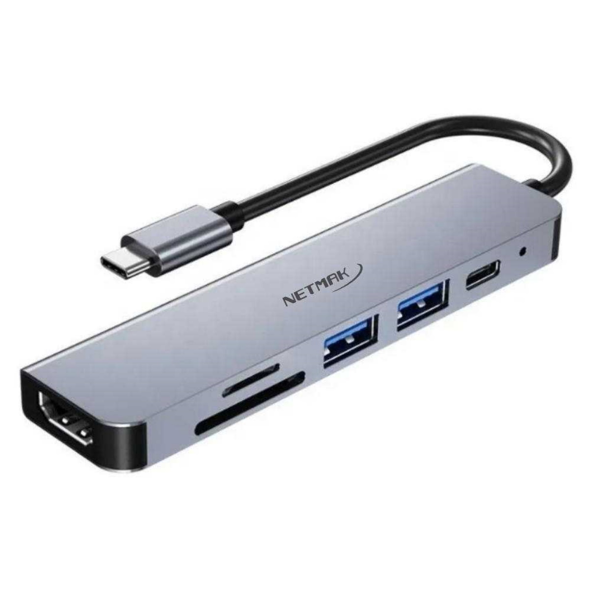Hub USB C NM-6EN1 a 6 Puertos Netmak