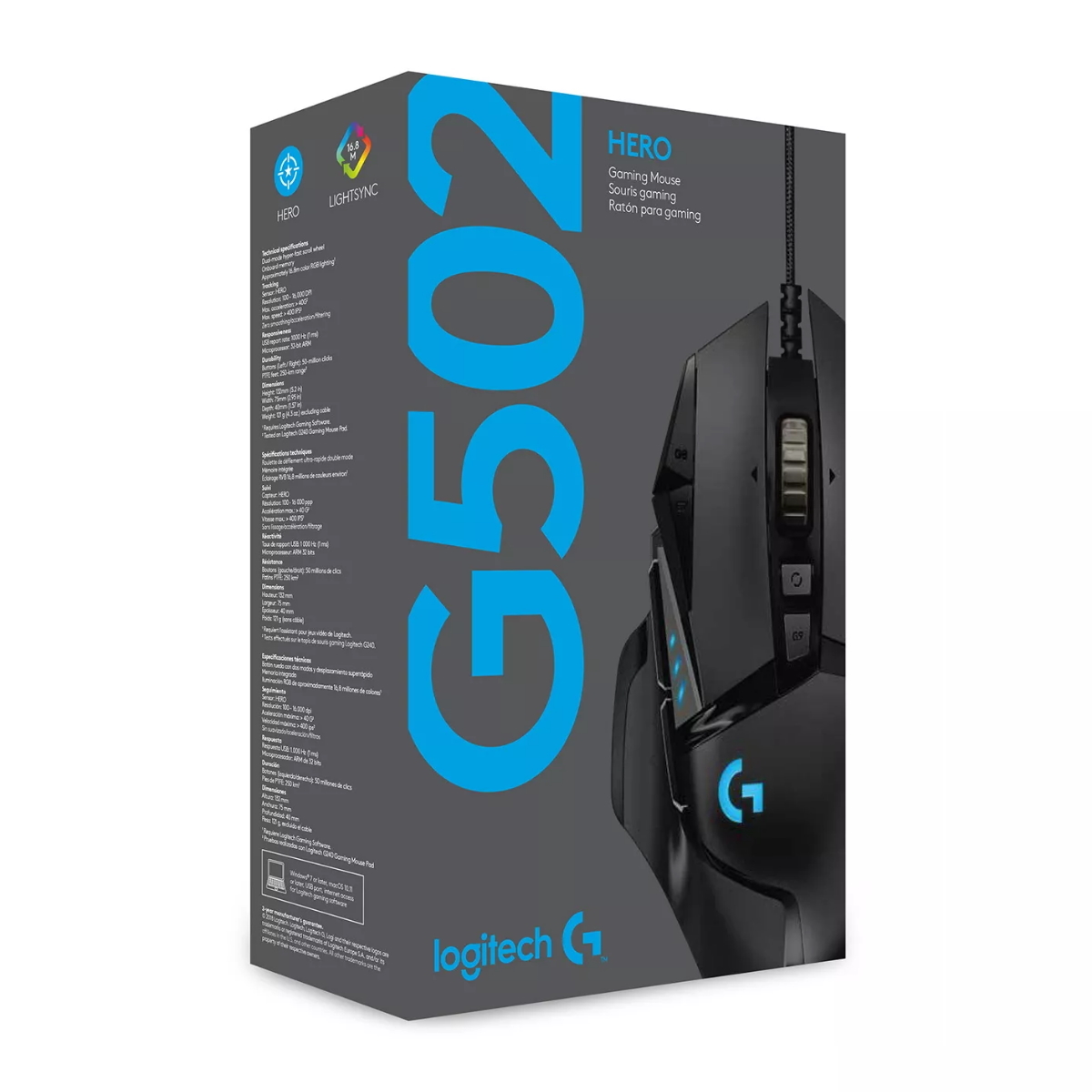 Mouse Gamer G502 100 - 16000 DPI Logitech